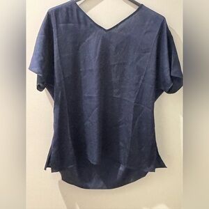 Quince Classic Navy Short Sleeve Top